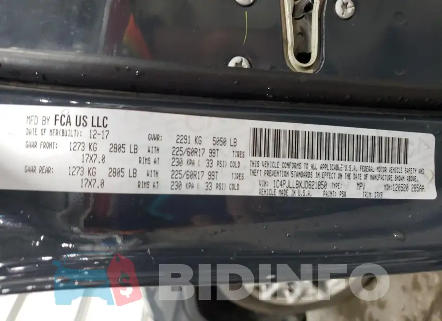 1C4PJLLBXJD621850 Photo# 13