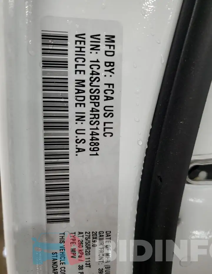 1C4SJSBP4RS144891 Photo# 14
