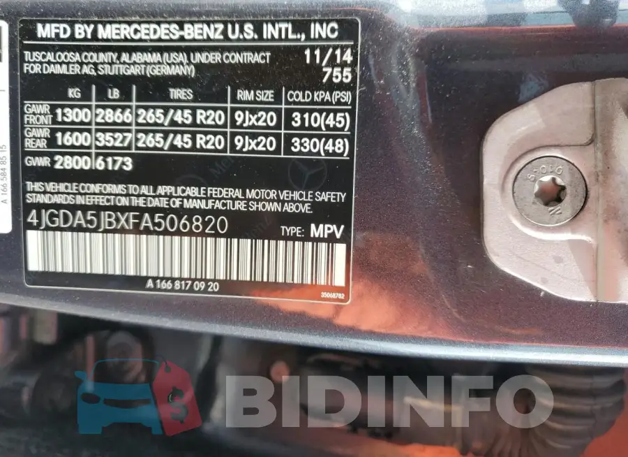 4JGDA5JBXFA506820 Photo# 10