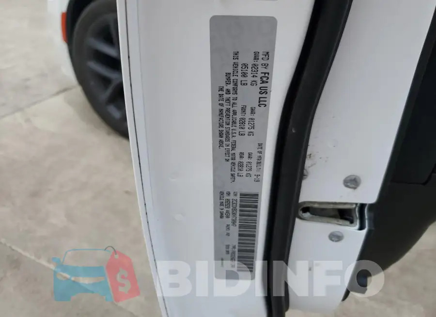 2C3CDXBG3KH730847 Photo# 12