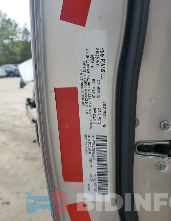 2C3CDXKT9GH175245 Photo# 12