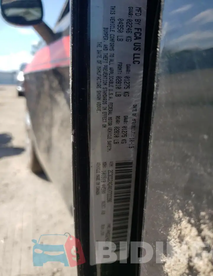 2C3CDZAG4KH733396 Photo# 12