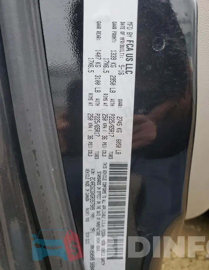 2C4RDGCGXGR357909 Photo# 12