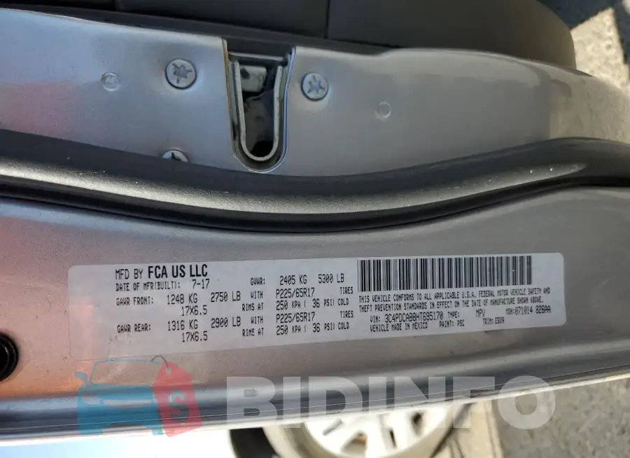 3C4PDCAB8HT695170 Photo# 13