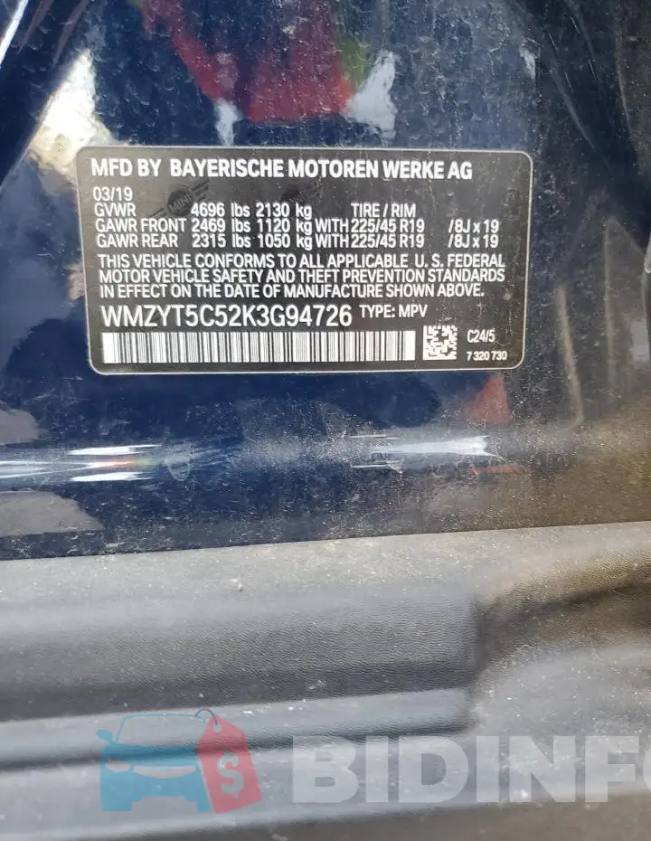 WMZYT5C52K3G94726 Photo# 13