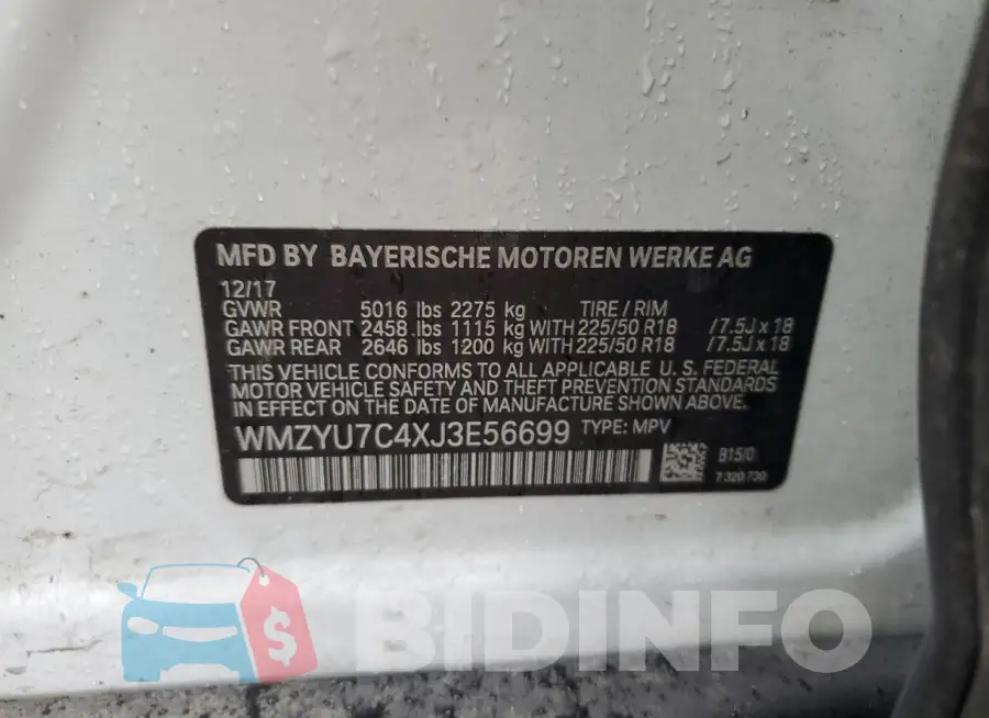 WMZYU7C4XJ3E56699 Photo# 13