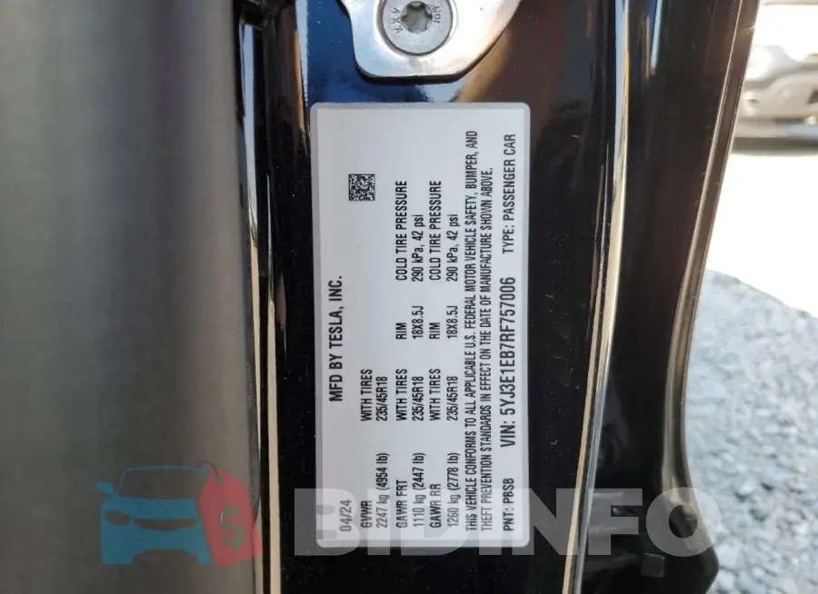 5YJ3E1EB7RF757006 Photo# 12