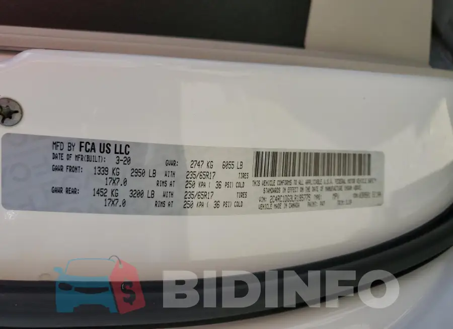 2C4RC1DG3LR195775 Photo# 14