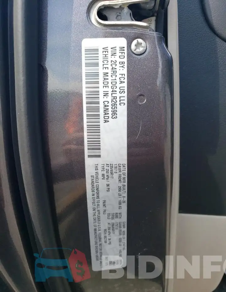 2C4RC1DG4LR265963 Photo# 13