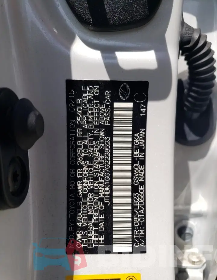 JTHBK1GG7G2228523 Photo# 12