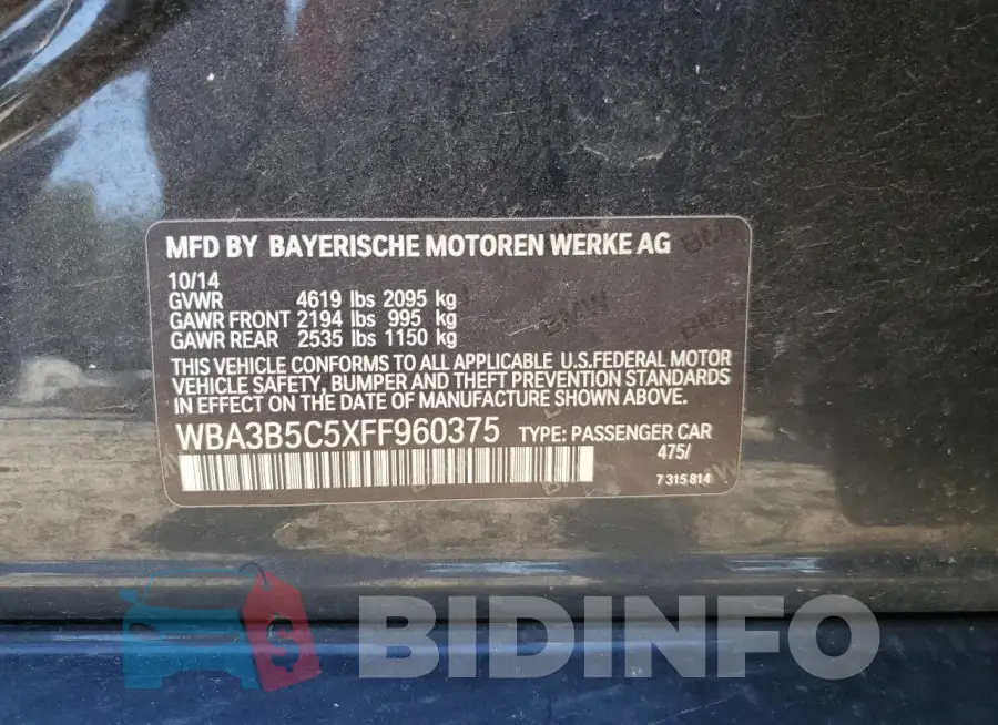 WBA3B5C5XFF960375 Photo# 12