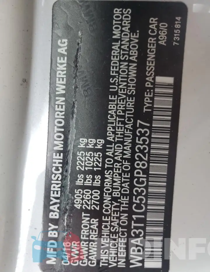 WBA3T1C53GP823537 Photo# 12