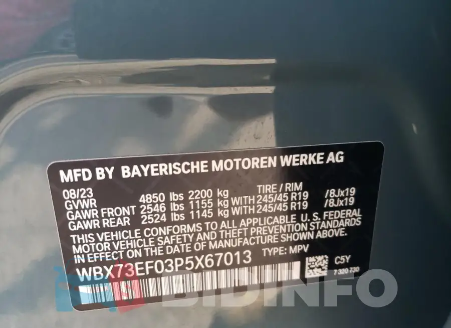 WBX73EF03P5X67013 Photo# 12