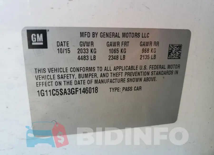 1G11C5SA3GF146018 Photo# 13