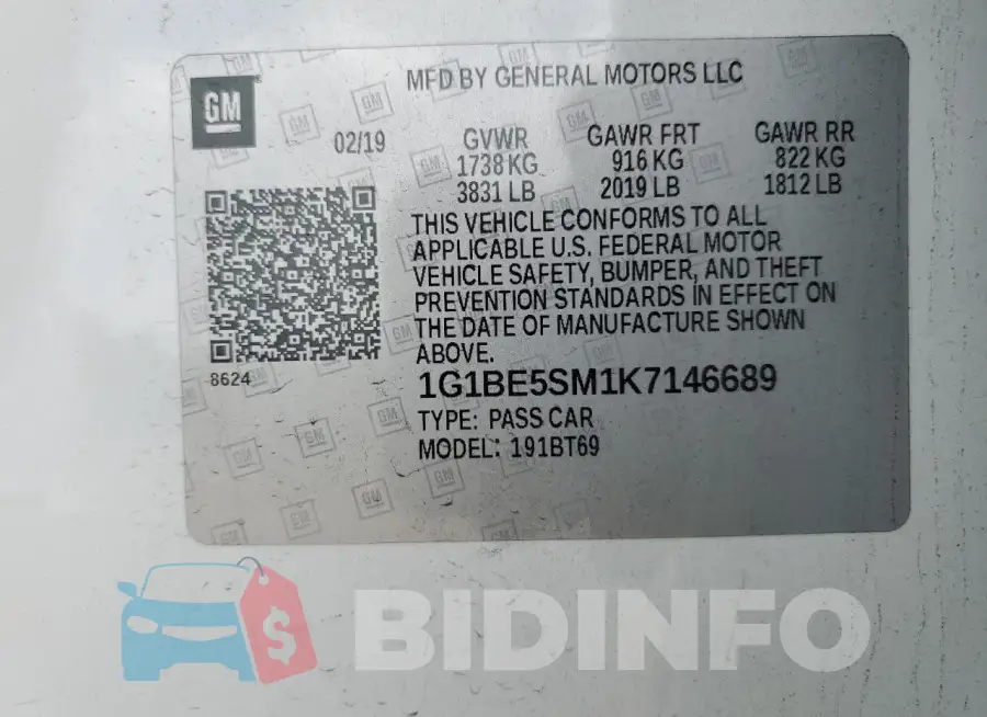 1G1BE5SM1K7146689 Photo# 12