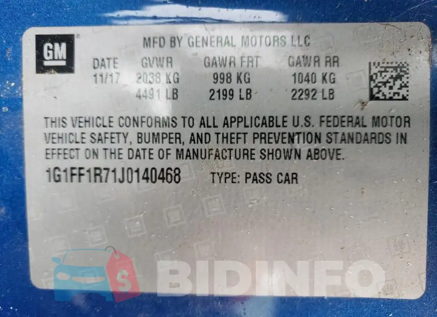 1G1FF1R71J0140468 Photo# 13