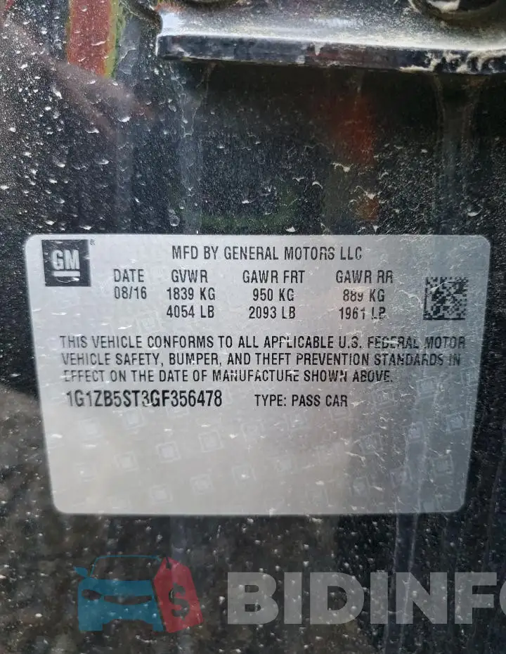 1G1ZB5ST3GF356478 Photo# 14