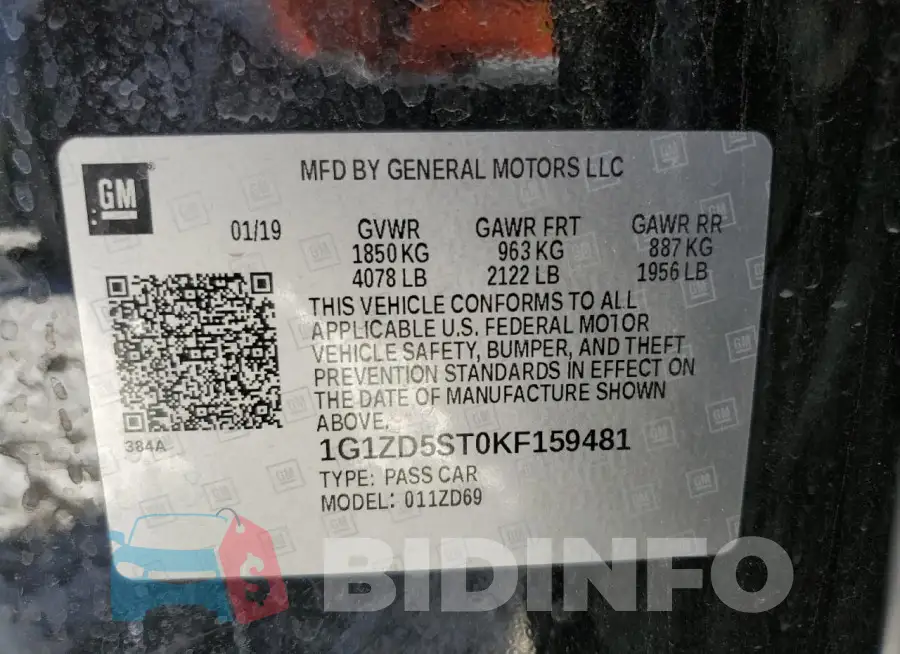 1G1ZD5ST0KF159481 Photo# 12
