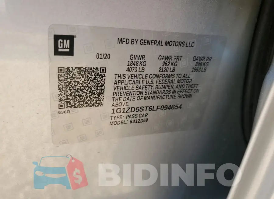 1G1ZD5ST6LF094654 Photo# 12