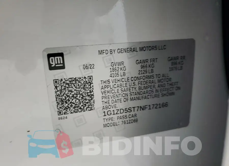 1G1ZD5ST7NF172166 Photo# 12