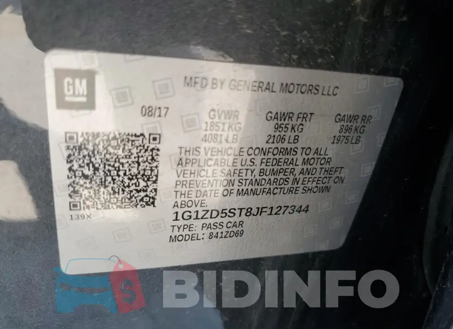 1G1ZD5ST8JF127344 Photo# 12