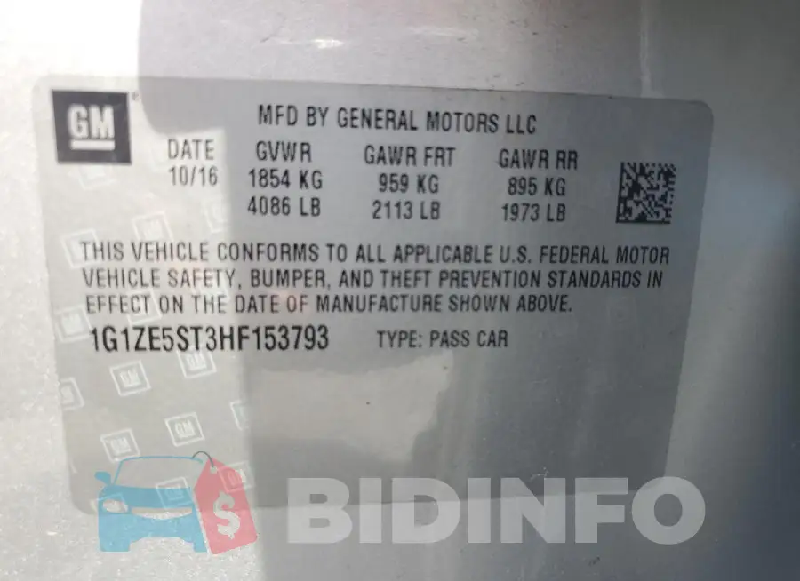 1G1ZE5ST3HF153793 Photo# 12