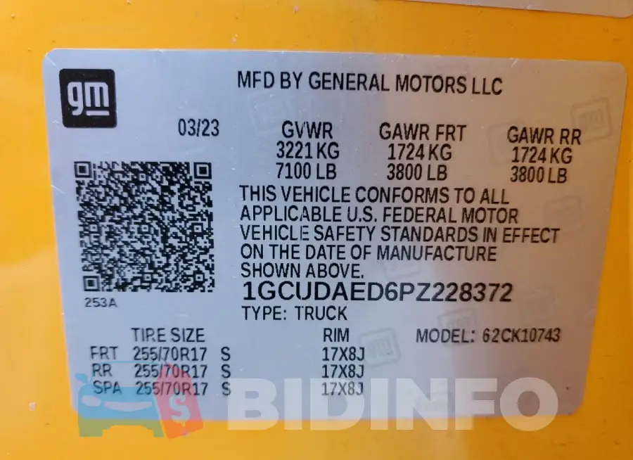 1GCUDAED6PZ228372 Photo# 12
