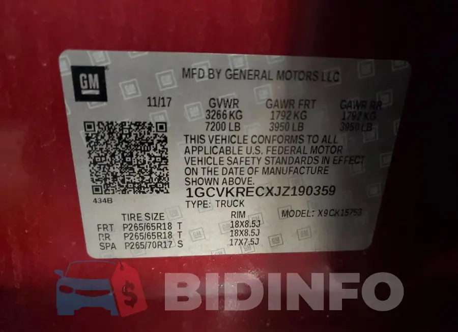 1GCVKRECXJZ190359 Photo# 12