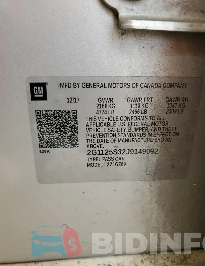 2G1125S32J9149092 Photo# 12