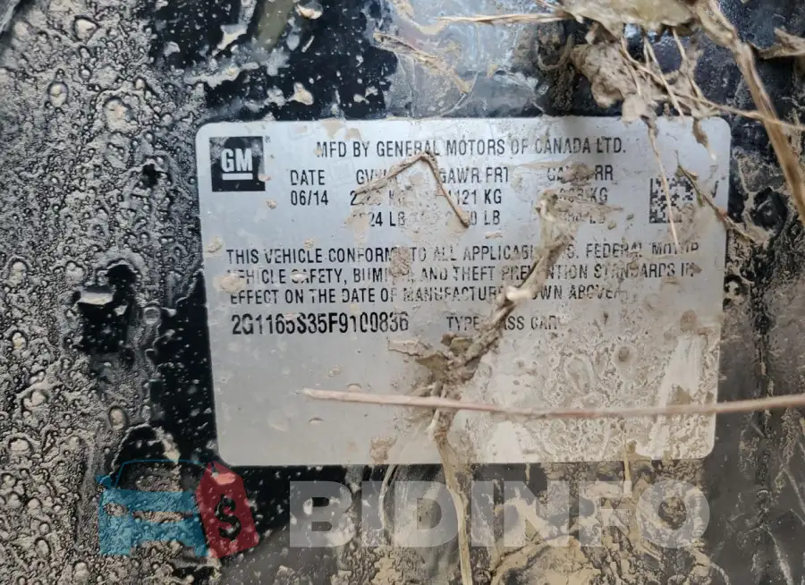 2G1165S35F9100836 Photo# 12