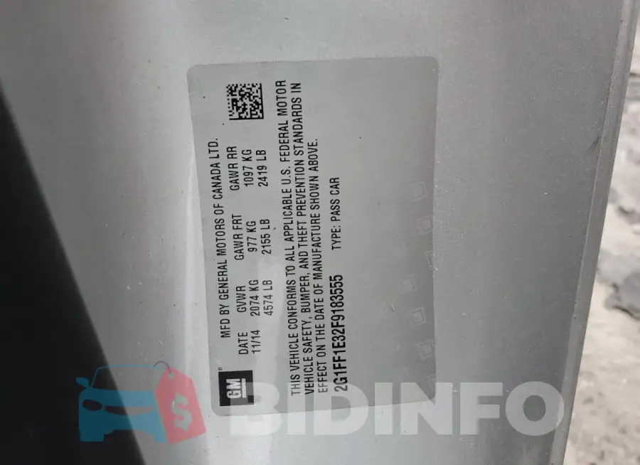 2G1FF1E32F9183555 Photo# 13