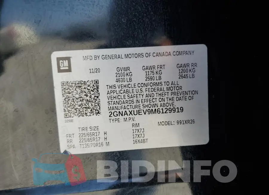 2GNAXUEV9M6129919 Photo# 13