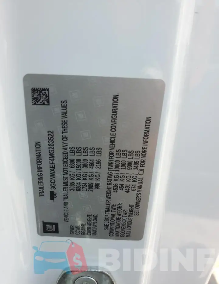 3GCNWAEF4MG263522 Photo# 12