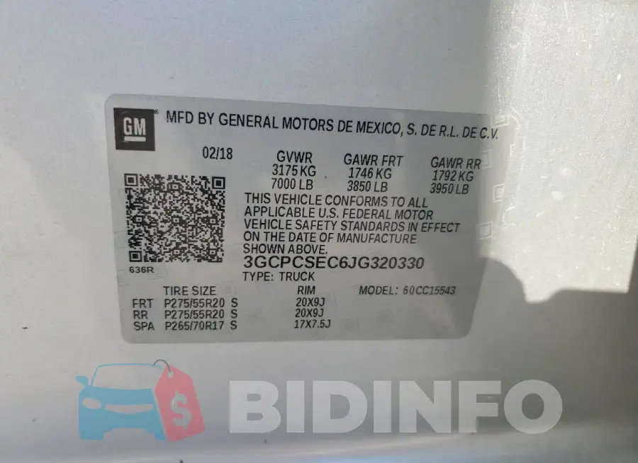 3GCPCSEC6JG320330 Photo# 12
