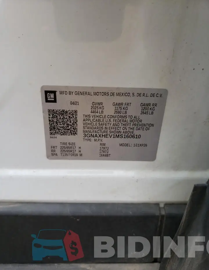 3GNAXHEV1MS160610 Photo# 12