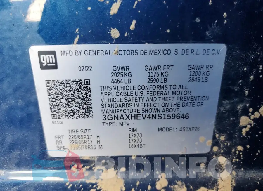 3GNAXHEV4NS159646 Photo# 13