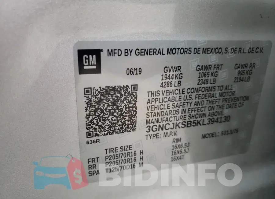 3GNCJKSB5KL394130 Photo# 12