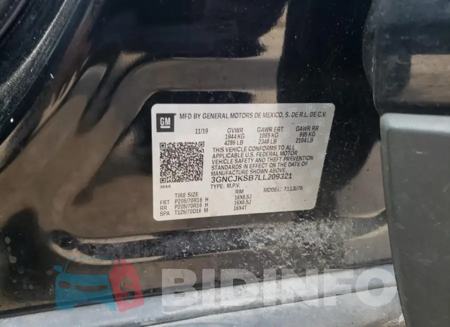 3GNCJKSB7LL209321 Photo# 13