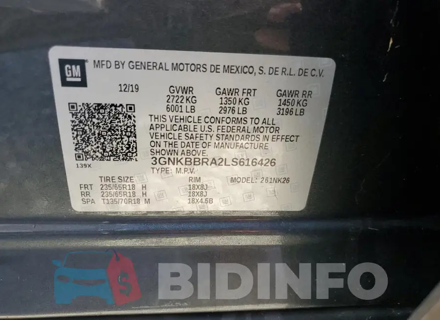 3GNKBBRA2LS616426 Photo# 14