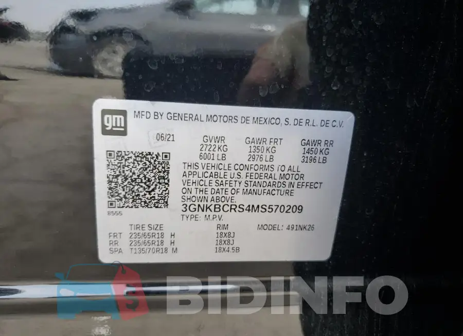 3GNKBCRS4MS570209 Photo# 14