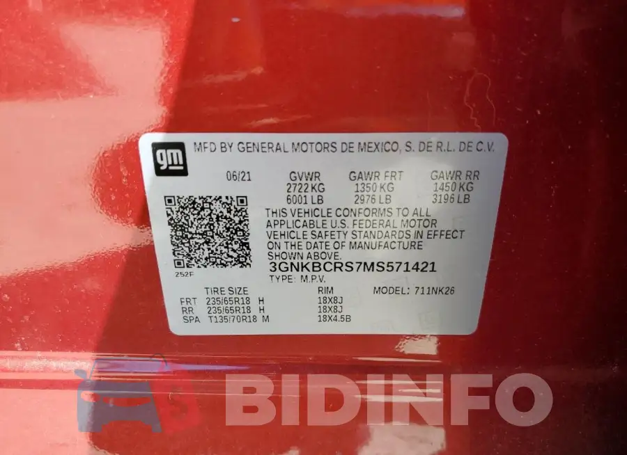 3GNKBCRS7MS571421 Photo# 13