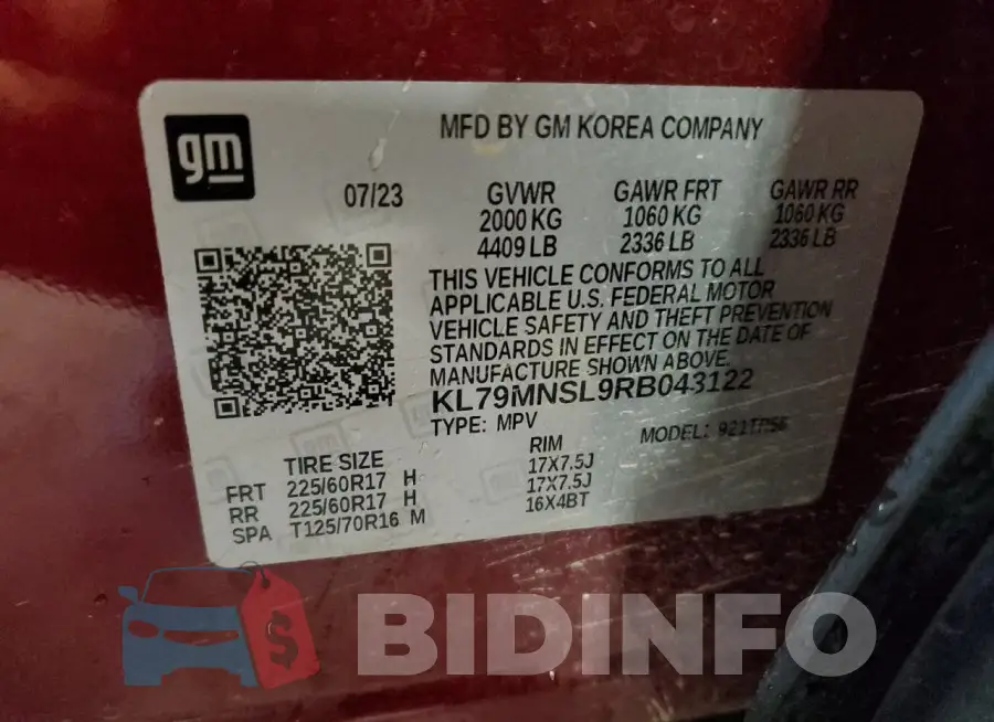 KL79MNSL9RB043122 Photo# 14