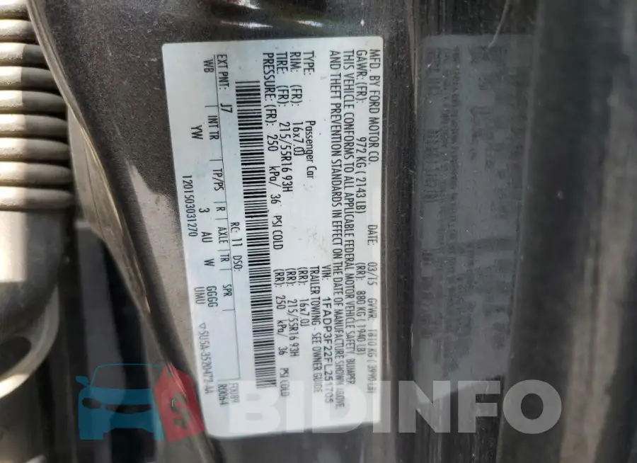 1FADP3F22FL251705 Photo# 13