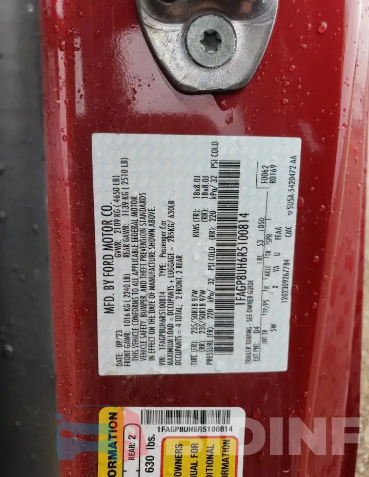 1FAGP8UH6R5100814 Photo# 13
