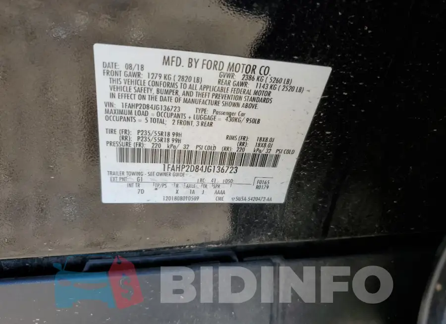 1FAHP2D84JG136723 Photo# 12