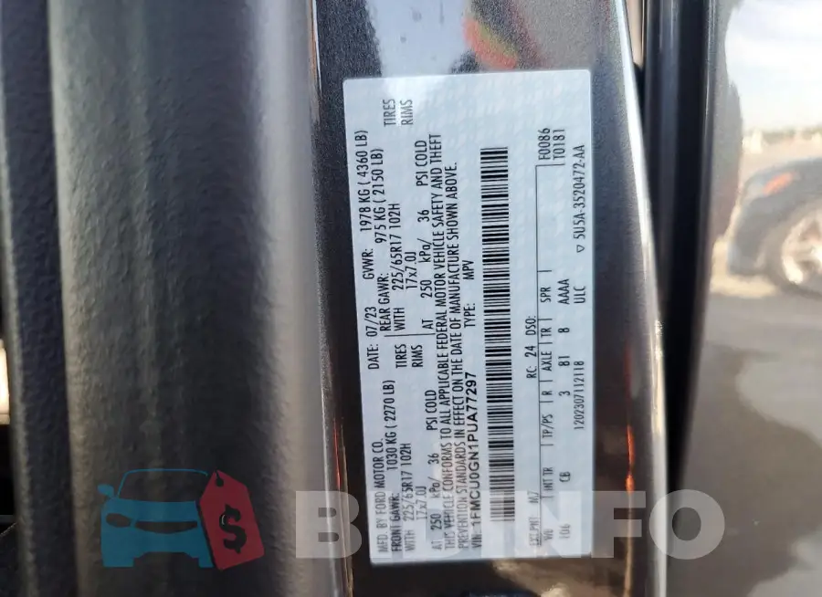 1FMCU0GN1PUA77297 Photo# 14