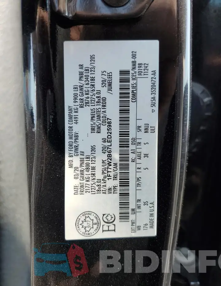 1FT7W2B67LED25987 Photo# 12
