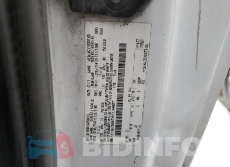 1FTBF2B67HEE34807 Photo# 12