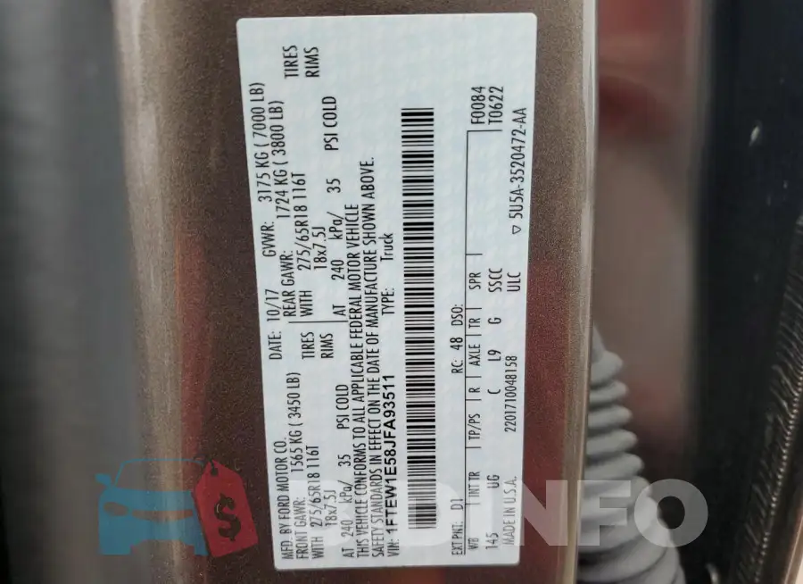 1FTEW1E58JFA93511 Photo# 12