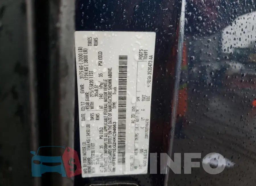 1FTEW1EG2HKC94663 Photo# 13
